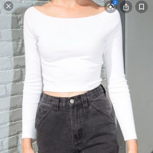 brandy melville white long sleeve